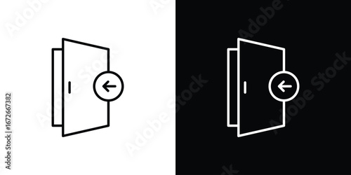 Door closed icon Lineal Style Vector Illustration. Vector symbol pictogram