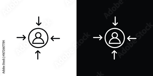 Customer centricity icon Lineal Style Vector Illustration. Vector symbol pictogram