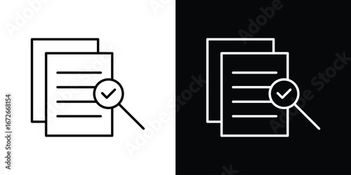 Compliance document icon Lineal Style Vector Illustration. Vector symbol pictogram