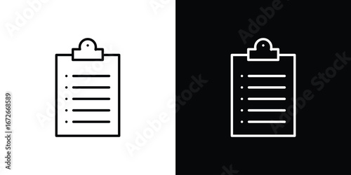 Clipboard icon Lineal Style Vector Illustration. Vector symbol pictogram