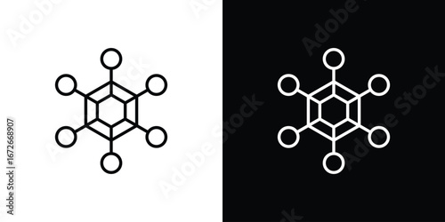 Chart connected icon Lineal Style Vector Illustration. Vector symbol pictogram