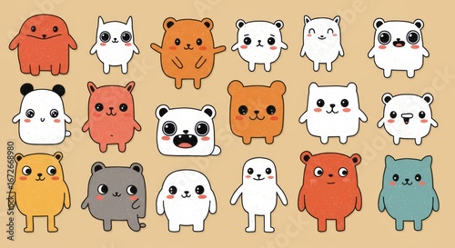 “A hand-drawn aesthetic vector of playful mascots or doodle characters that feels warm, personal, and approachable.”
