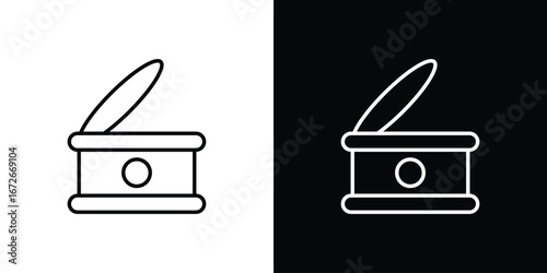 Canned food icon Lineal Style Vector Illustration. Vector symbol pictogram