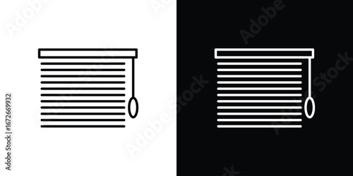 Blinds icon Lineal Style Vector Illustration. Vector symbol pictogram