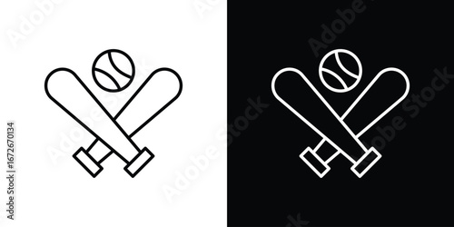 Baseball icon Lineal Style Vector Illustration. Vector symbol pictogram