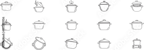Icon Set for Kitchen Cookware and Cooking Tools
