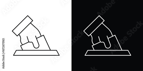 Ballot icon Lineal Style Vector Illustration. Vector symbol pictogram