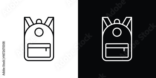 Backpack icon Lineal Style Vector Illustration. Vector symbol pictogram