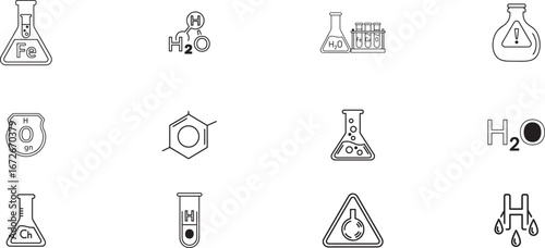 Icon Collection for Chemical Science and Laboratory Safety