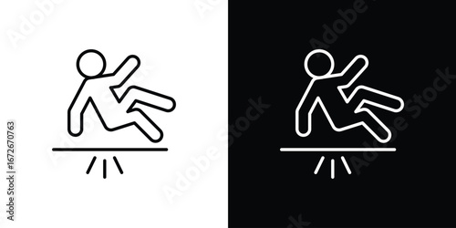 Accident icon Lineal Style Vector Illustration. Vector symbol pictogram