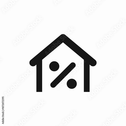 mortgage real estate icon sign vector