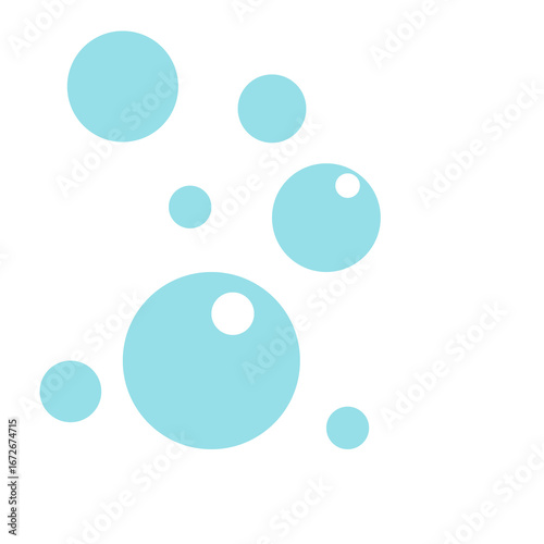 Bubbles icon on transparent backgrouns