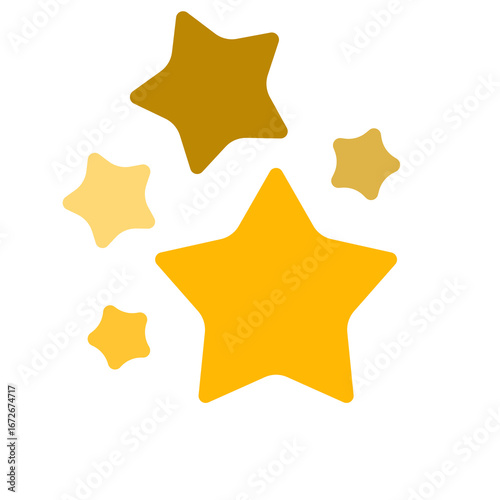 golden star isolated on white background