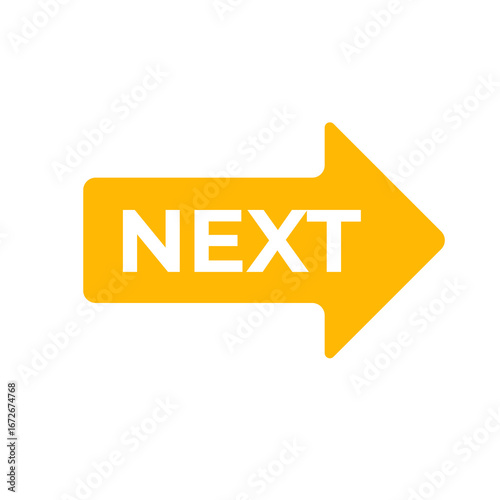 Icon symbol next on transparent background