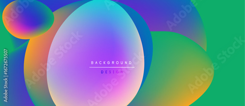 Abstract fluid shapes blend vibrant colors. Gradient transitions create dynamic visual effect. Modern design element for backgrounds.