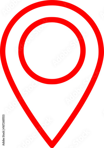 Location pin outline icon vector Silhouette illustration isolated on white background Free Download Location pin outline icon vector Silhouette illustration isolated on white background - GFXLoad
