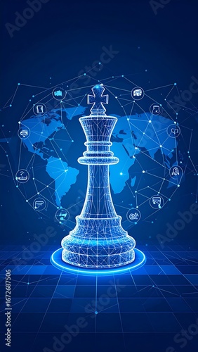 Digital chess king on global network