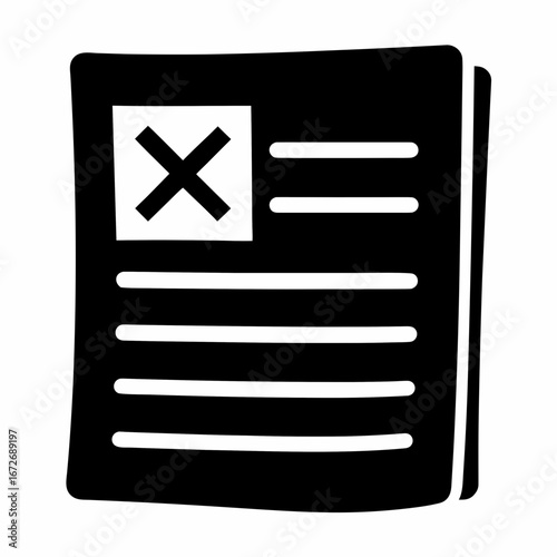Ballot box icon representing elections and voting for a political candidate