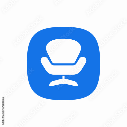 armchair interior icon sign vector