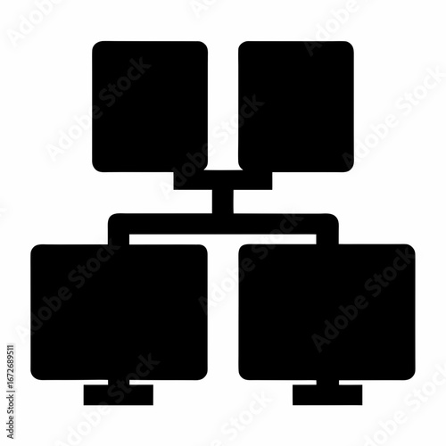 A black and white network illustration showcasing data transfer and connectivity