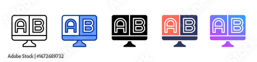 Ab Testing icon sheet multiple style collection
