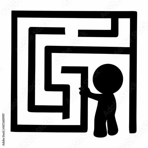 Lost in the Maze A Symbolic Journey of Problem Solving and Guidance