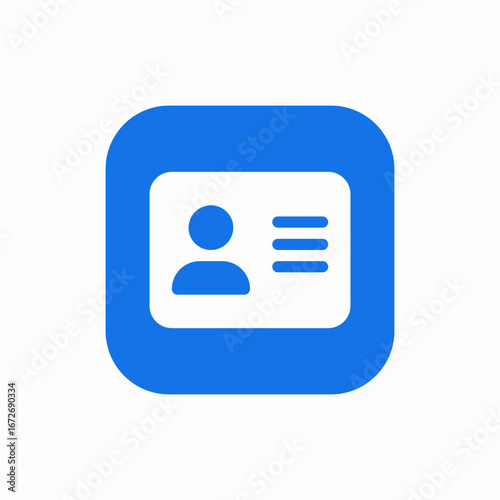 id card icon sign vector