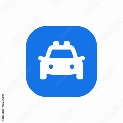 police car icon sign vector