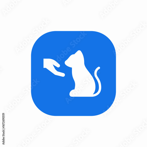 pet care cat hand icon sign vector