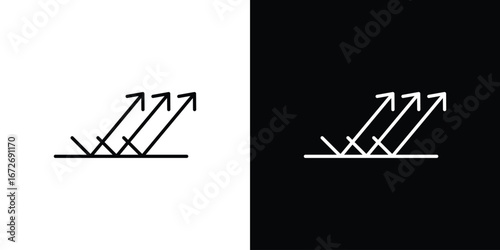 Reflect icon in line art versions on white background