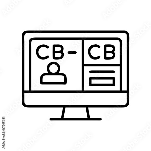 Online video communication or collaboration software platform on a desktop computer