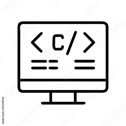 Modern Computer Display Illustrating Coding Programming Script and Computer Science Concepts