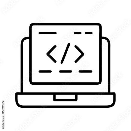 Laptop screen displaying code snippets highlighting software development processes