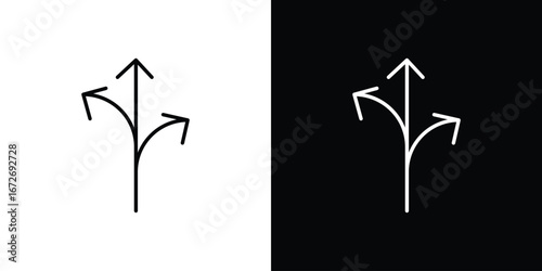 Flexibility icon in line art versions on white background