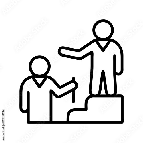 Leadership and mentorship A symbol of guidance and upward mobility and professional climb