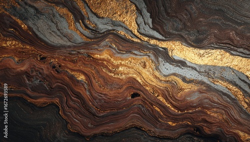 Wallpaper Mural Abstract gold, brown, gray marble texture background Torontodigital.ca