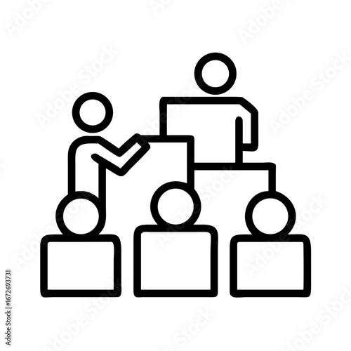 A simplistic team structure with coaching, guidance, and mentorship components highlighted