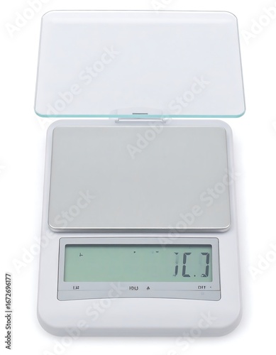 Digital kitchen scale with clear lid