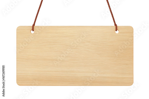 Hanging wooden sign ready for your message, customizable for any occasion