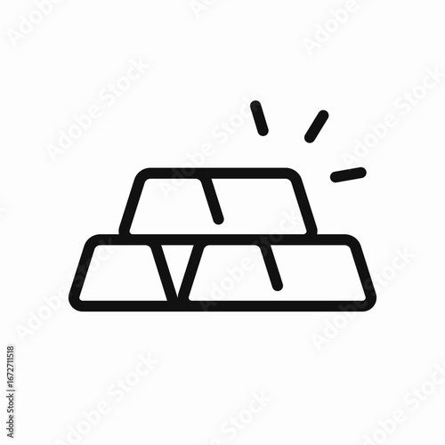 gold bars icon sign vector