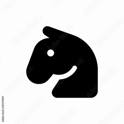 horse head icon sign vector