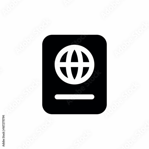 passport document icon sign vector