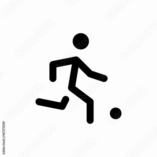soccer player icon sign vector
