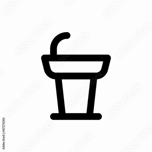 speec podium icon sign vector