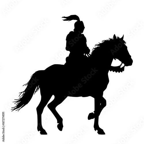 horse rider silhouette
