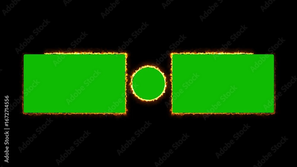 Glowing Neon Box Frame for Video Outro. Rectangle Neon Border Animation for YouTube End Card. YouTube end screen neon rectangle box animation with glowing light frame.