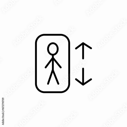 elevator directions icon sign vector