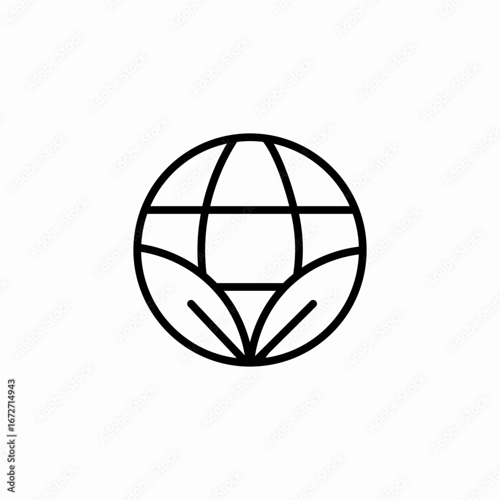 Obraz premium green environment solutions icon sign vector