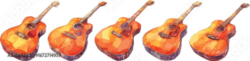 guitar watercolor clipart 