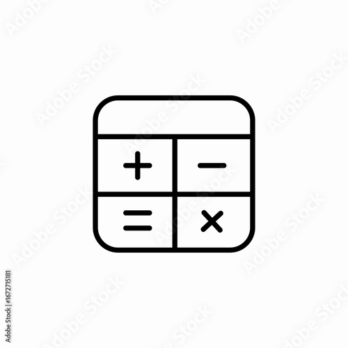 math calculator icon sign vector